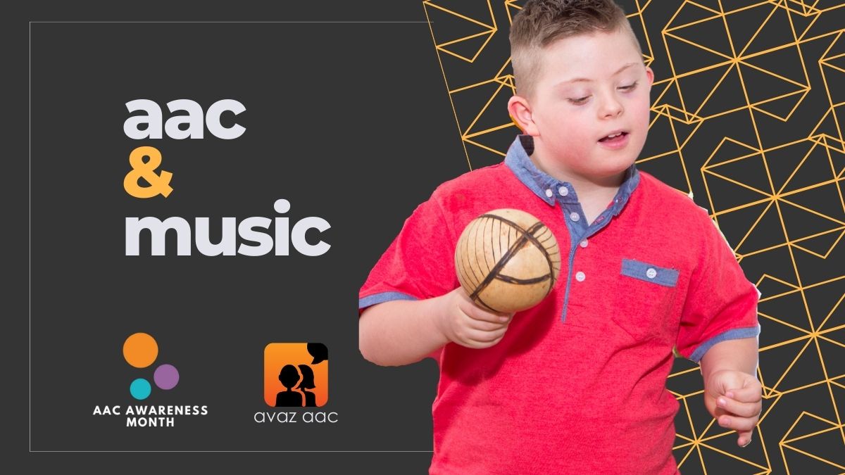 child with down's syndrome playing a maracca