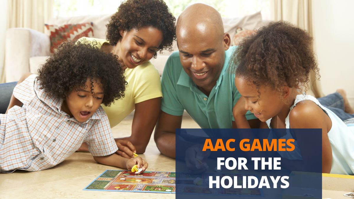 family playing aac games over the holidays